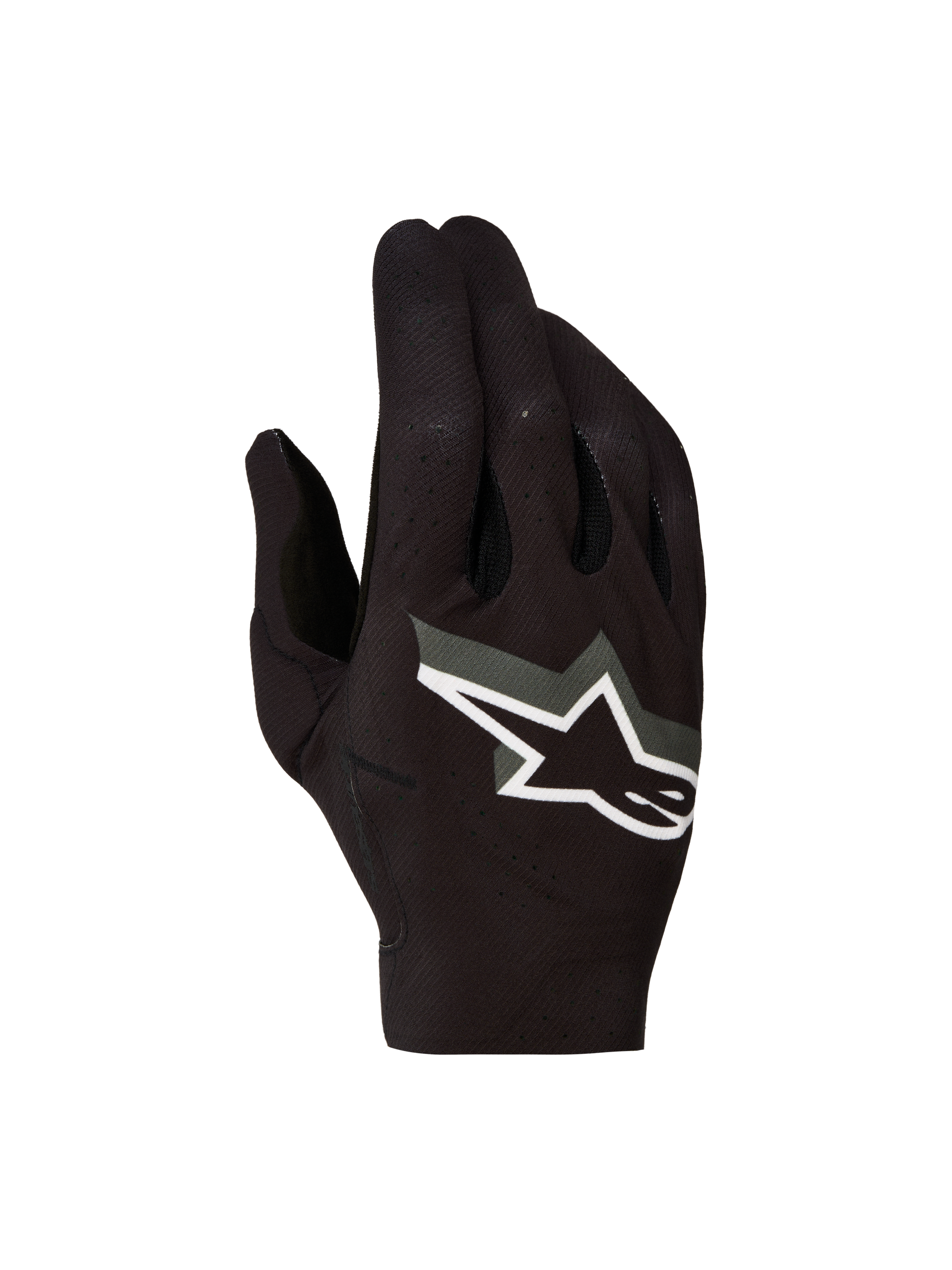 Alpinestars Supertech MX Gloves 2027, Men's Motocross Racing Gloves, Black and White, breathable textile construction.