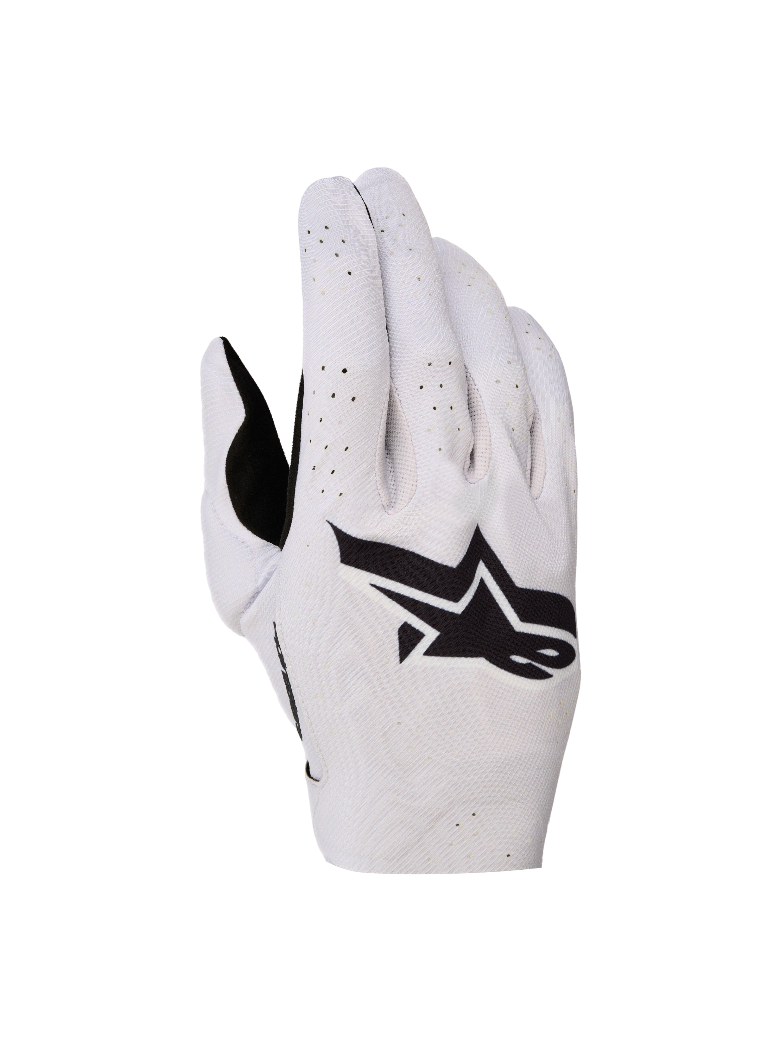 Alpinestars Supertech MX Gloves, Light Lilac and Black motocross gloves with seamless backhand and laser perforations.