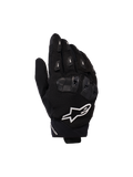 Alpinestars SP X 5 Air handschoenen, motorracehandschoenen, zwart met wit logo, voorzien van 3D-mesh constructie, TPU-knokkelbescherming en vingersliders