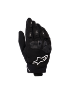 Alpinestars SP X 5 Air handschoenen, motorracehandschoenen, zwart met wit logo, voorzien van 3D-mesh constructie, TPU-knokkelbescherming en vingersliders