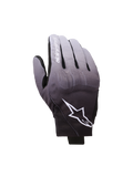 Alpinestars Reef V2 handschoenen, motorhandschoenen, grijs naar zwart kleurverloop, wit sterlogo en merknaam op de wijsvinger, urban design met kort manchet, TPU-knokkelbescherming en stretchtextiel