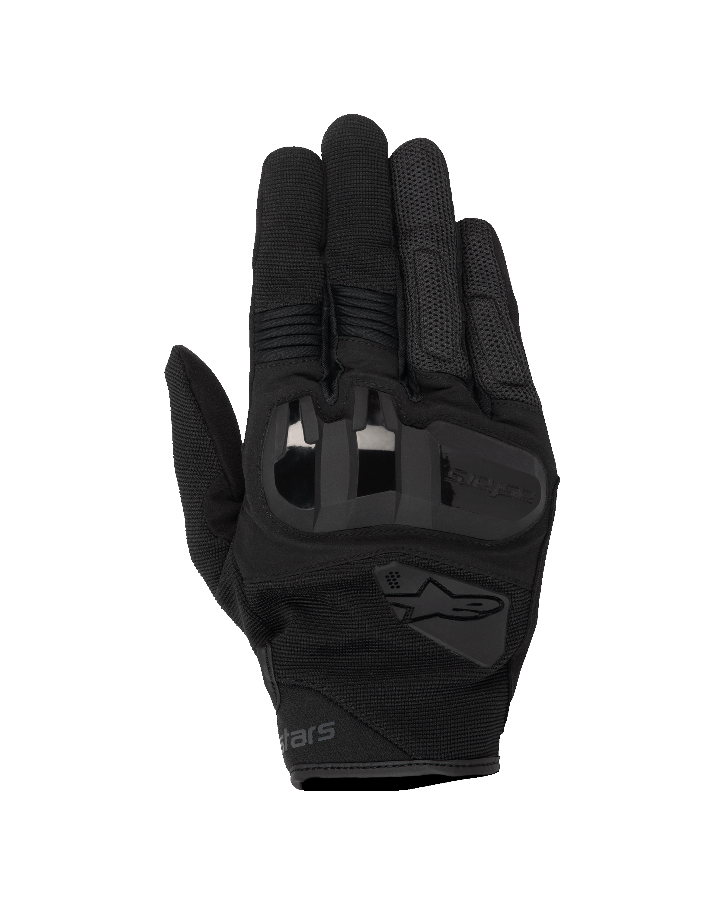Alpinestars Chrome V2 handschoenen, motorhandschoenen, Black Asphalt, voorzien van 3D zachte TPU-knokkelbescherming, ventilatiepanelen van stretchmesh en accordeon-inzetstukken op de vingers, urban design met korte manchet