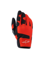 Alpinestars Ignite handschoenen, motorhandschoenen, Red Tangerine en zwart, ademend mesh-textiel, zwarte verstevigingen op de vingers en knokkels, wit ster-logo, ontwerp met korte manchet