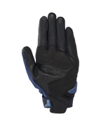 Alpinestars SP X 3 Handschoenen, motorhandschoenen, donkerblauw en Blithe Blue, handpalmweergave met geperforeerd zwart leer, synthetische overlays, TPR-palmslider en geïntegreerd treklipje voor gemakkelijke instap