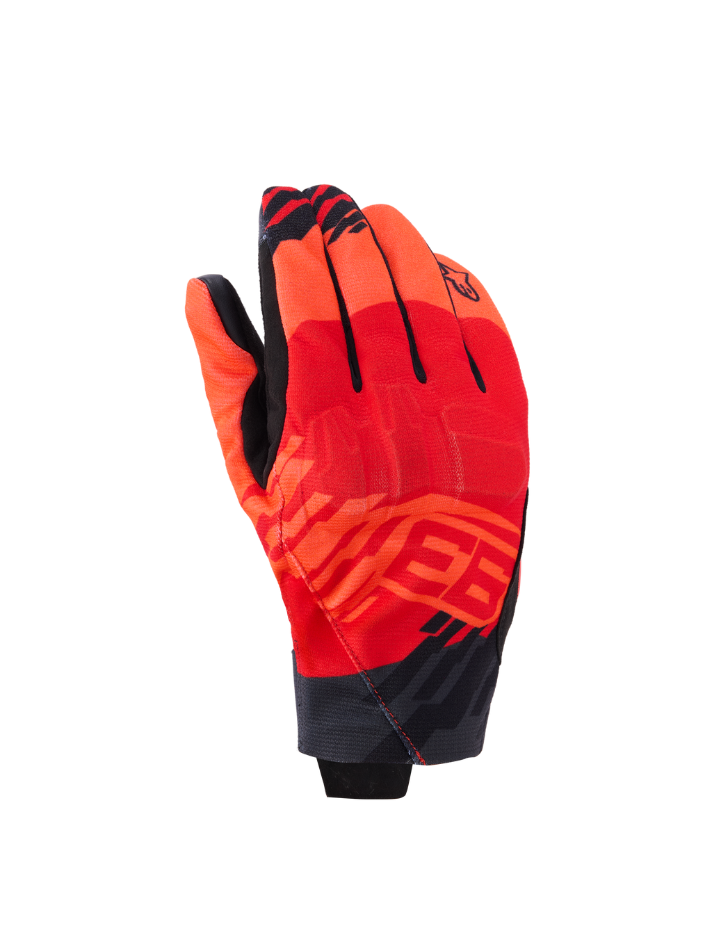 Alpinestars MM93 Reef V2 handschoenen, motorhandschoenen met korte manchet, Red Fluo en Bright Red met zwarte accenten, voorzien van Marc Marquez MM93 graphics en geïntegreerde knokkelbescherming, modern urban design