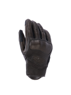 Alpinestars Mustang V3 lederen handschoenen, urban motorhandschoenen, donkerbruin en zwart, voorzien van lasergeperforeerd geitenleer, geïntegreerde knokkelbescherming en geëmbosseerd logo, kort manchetontwerp