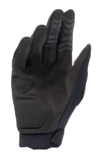 Alpinestars Full Bore XT Gloves, Black, palm view featuring synthetic suede for durability and grip, ergonomic stitching, and textured fingertips for off-road performance.