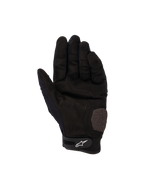 Alpinestars Megawatt V2 handschoenen, motorcross- en endurohandschoenen, zwart, handpalmweergave met versterkte handpalm- en duimsecties, geperforeerde textuur voor ventilatie, klittenband polssluiting met wit Alpinestars-logo