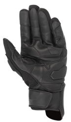 Alpinestars Booster V2 handschoenen, zwart, handpalm van de motorhandschoen met duurzame lederen constructie, versterkte grippanelen op de palm en duim, en een verstelbare polsband.