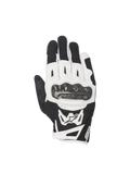 Alpinestars SMX-2 Air Carbon V2 handschoenen, heren motorhandschoenen, zwart en wit, carbon knokkelbescherming en 3D-mesh.
