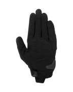 Alpinestars SP X 1 Handschoenen, Black/Black motorhandschoenen, palmaanzicht toont constructie van synthetisch leer met versterkte impactzones, TPR-palmslider en compacte manchetsluiting.