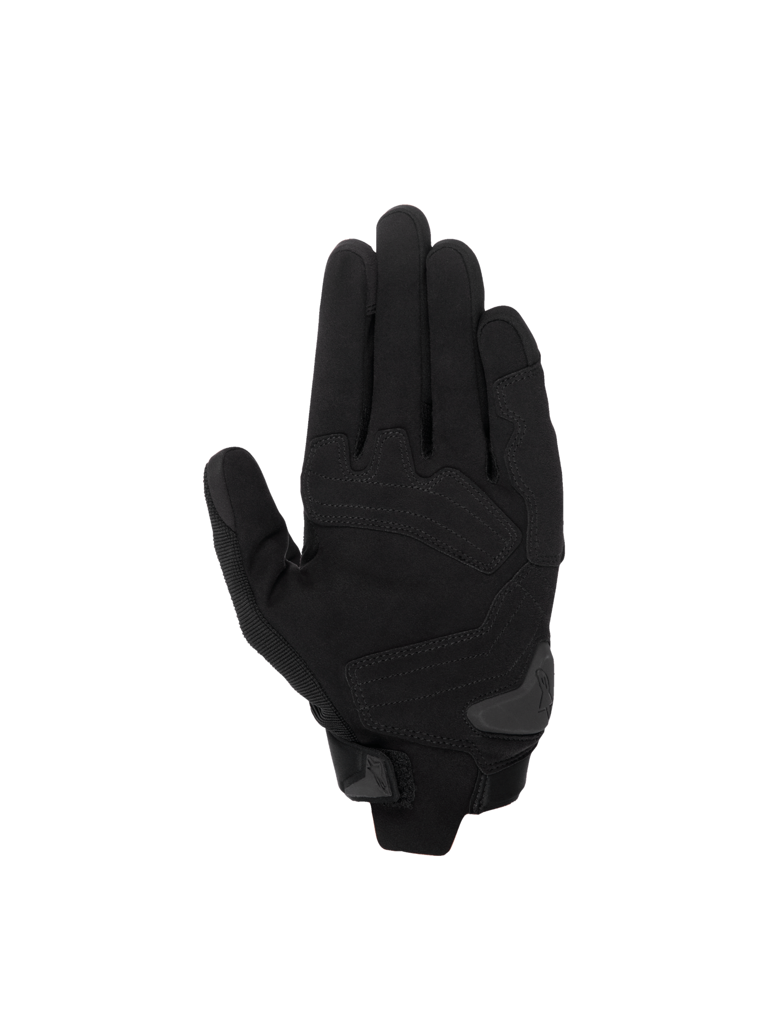 Alpinestars SP X 1 handschoenen, zwarte motorracinghandschoenen met synthetisch leren palm en TPR-palm slider.