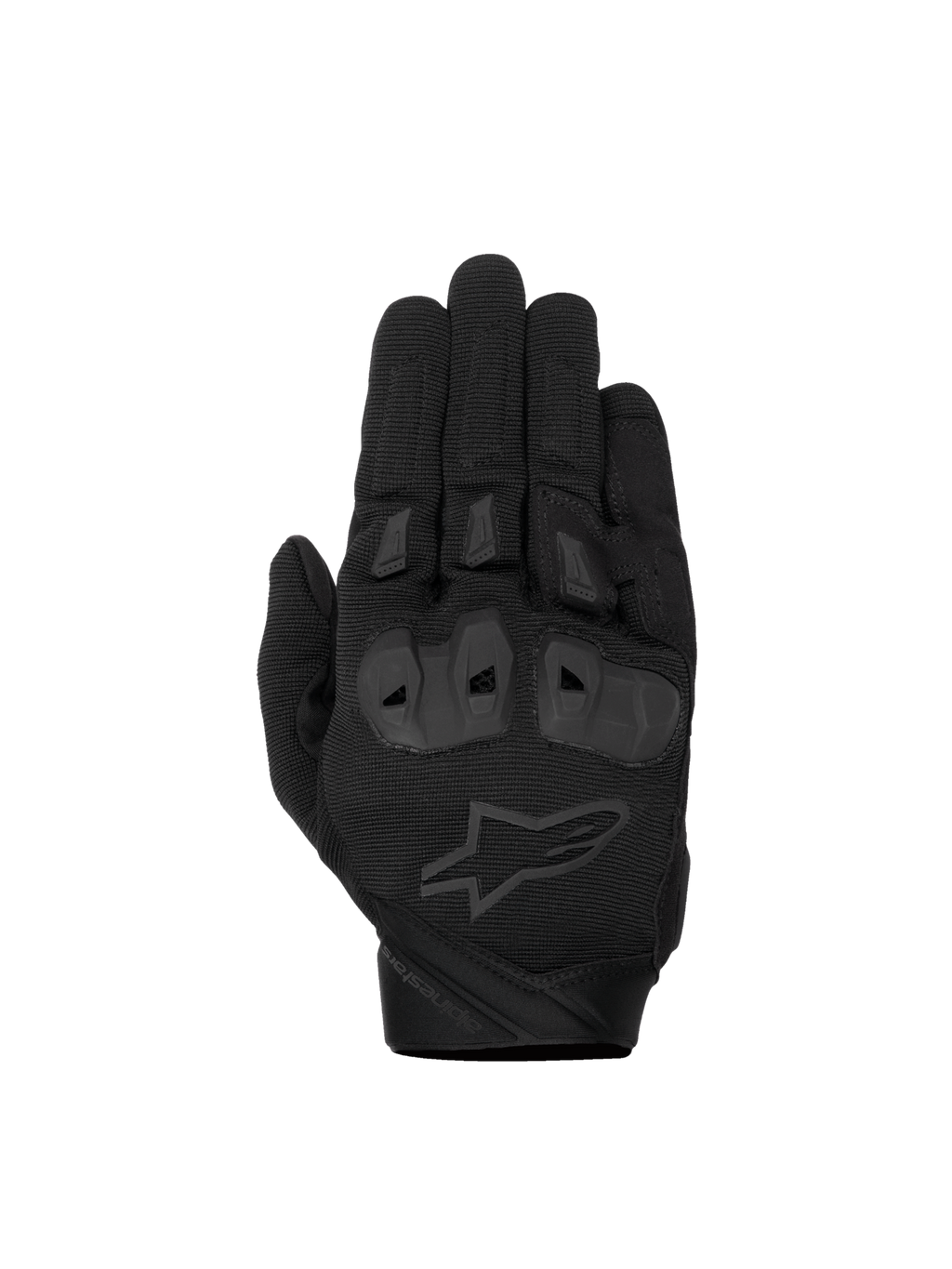 Alpinestars SP X 1 Handschoenen, zwarte heren-motorracinghandschoenen met TPR-knokkelbescherming en CE-gecertificeerd textiel.