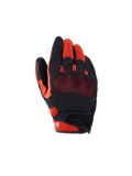 Alpinestars Mogress Airflow handschoenen, stedelijke motorhandschoenen, zwart, rood en tangerine, met ademende 3D-mesh constructie, zichtbare knokkelbescherming en een korte manchet met klittenbandsluiting