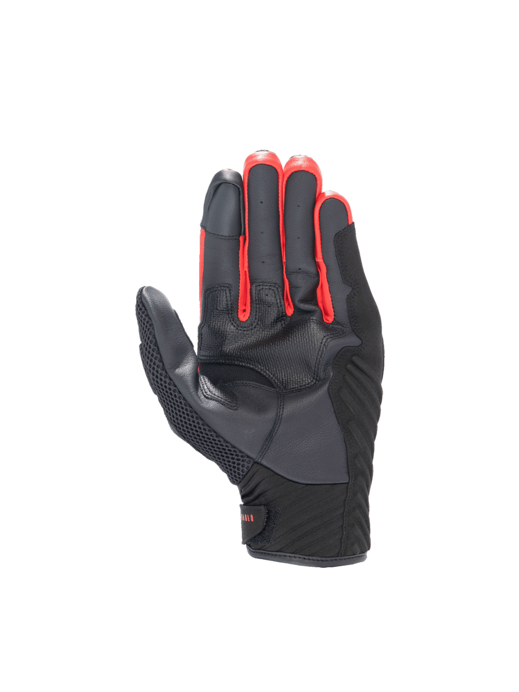 Alpinestars FQ20 SMX-1 Air V2 Monster handschoenen, motorhandschoenen voor heren, zwart en rood leer met mesh, palmzijde met gripzone voor weggebruik