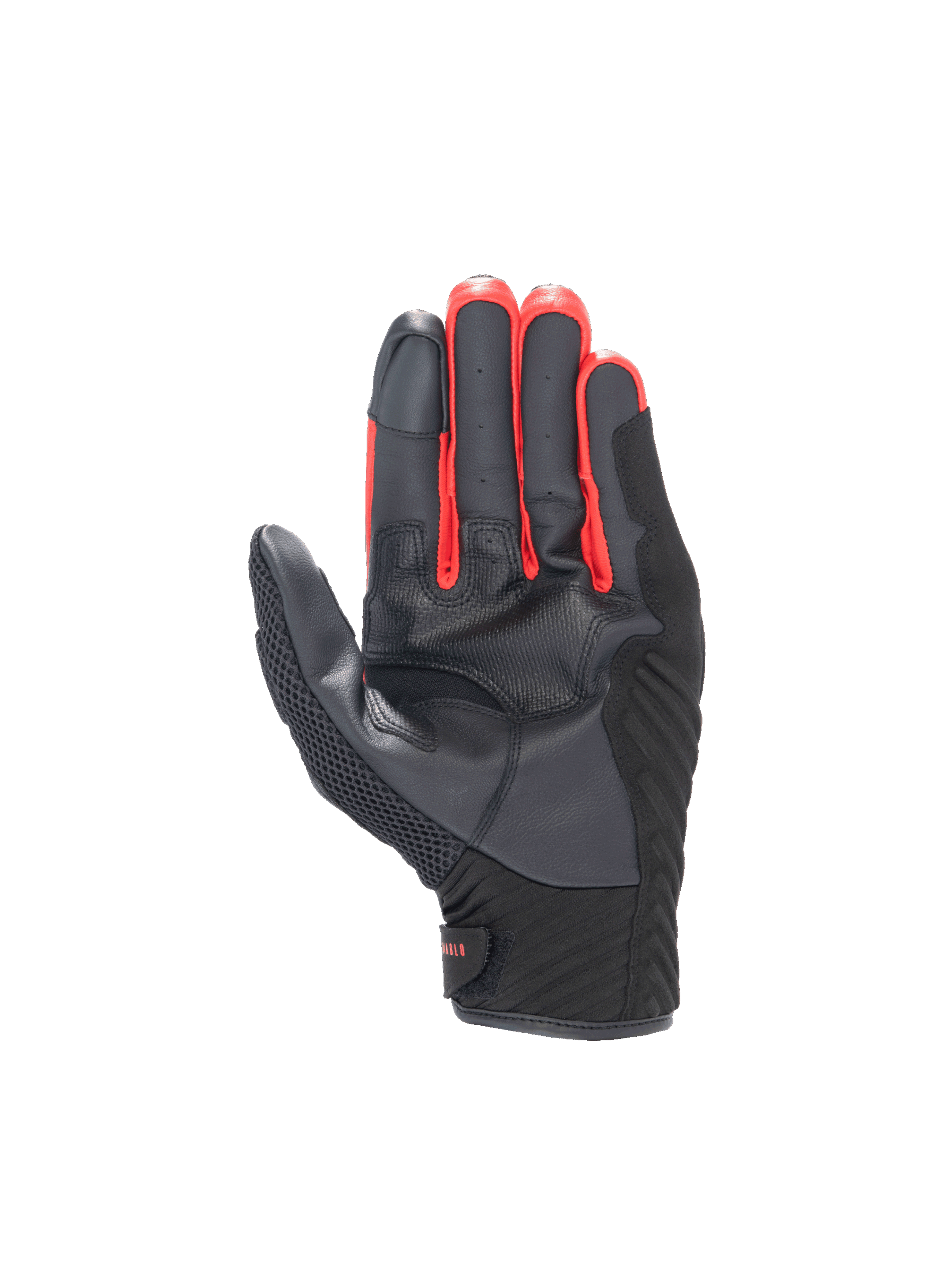 Alpinestars FQ20 SMX-1 Air V2 Monster handschoenen, motorhandschoenen voor heren, zwart en rood leer met mesh, palmzijde met gripzone voor weggebruik