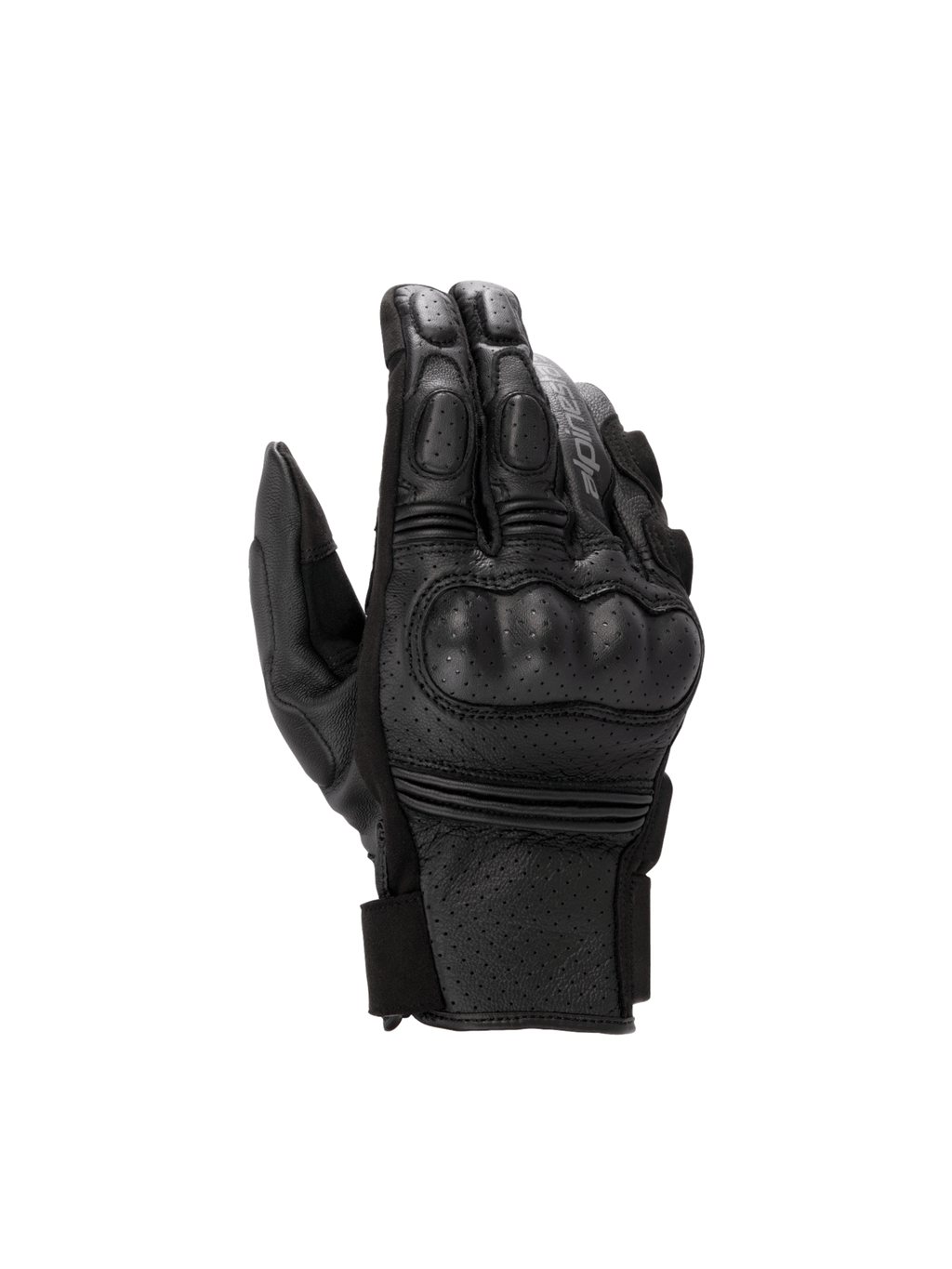 Alpinestars Phenom Leren Air handschoenen, heren motorhandschoenen, zwart, geperforeerd leer met harde knokkelbescherming.