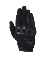Alpinestars Chrome Women's Gloves, Black Asphalt, short cuff motorcycle gloves with textile and mesh construction, featuring integrated TPU knuckle protection and Alpinestars logo, urban road riding gear for women.