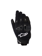 Alpinestars Stella SP X 3 Gloves, Women's Motorcycle Racing Gloves, Black with White Logo, featuring textured mesh fabric and TPU knuckle protection, sport-inspired performance road gear