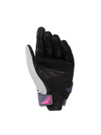 Alpinestars Stella SP X 3 handschoenen, motorhandschoenen voor dames, handpalm, Mid Gray Asphalt Black met roze logo op de polssluiting, geperforeerde lederen handpalm voor grip en ventilatie, sportief ontwerp voor rijden op de weg