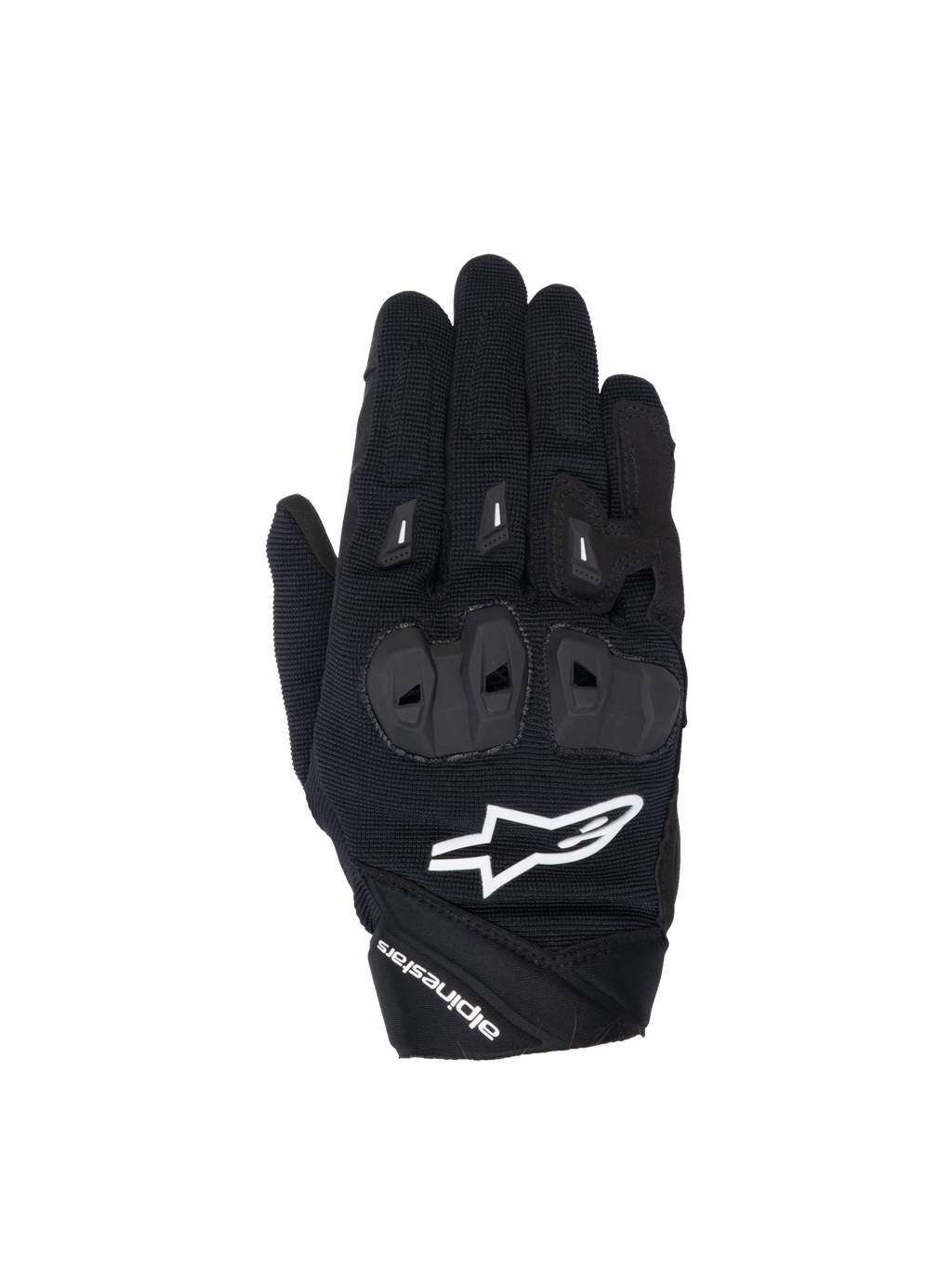 Alpinestars Stella SP X 1 dames-motorhandschoenen, zwart en wit, textiel met TPR-knokkelbescherming voor sportief rijden.