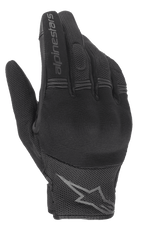 Alpinestars Stella Copper dameshandschoenen, zwarte stedelijke motorhandschoenen, bovenzijde met harde knokkelbescherming, ademend mesh-textiel en Alpinestars-branding op de wijsvinger en pols.
