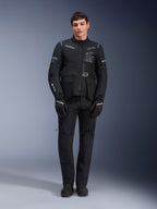 Alpinestars ST-7 2L GORE-TEX broek, zwarte motortouring broek, waterdicht en ademend, volledig zicht op het lichaam gedragen met bijpassende jas, hoogwaardige technische constructie voor adventure rijden