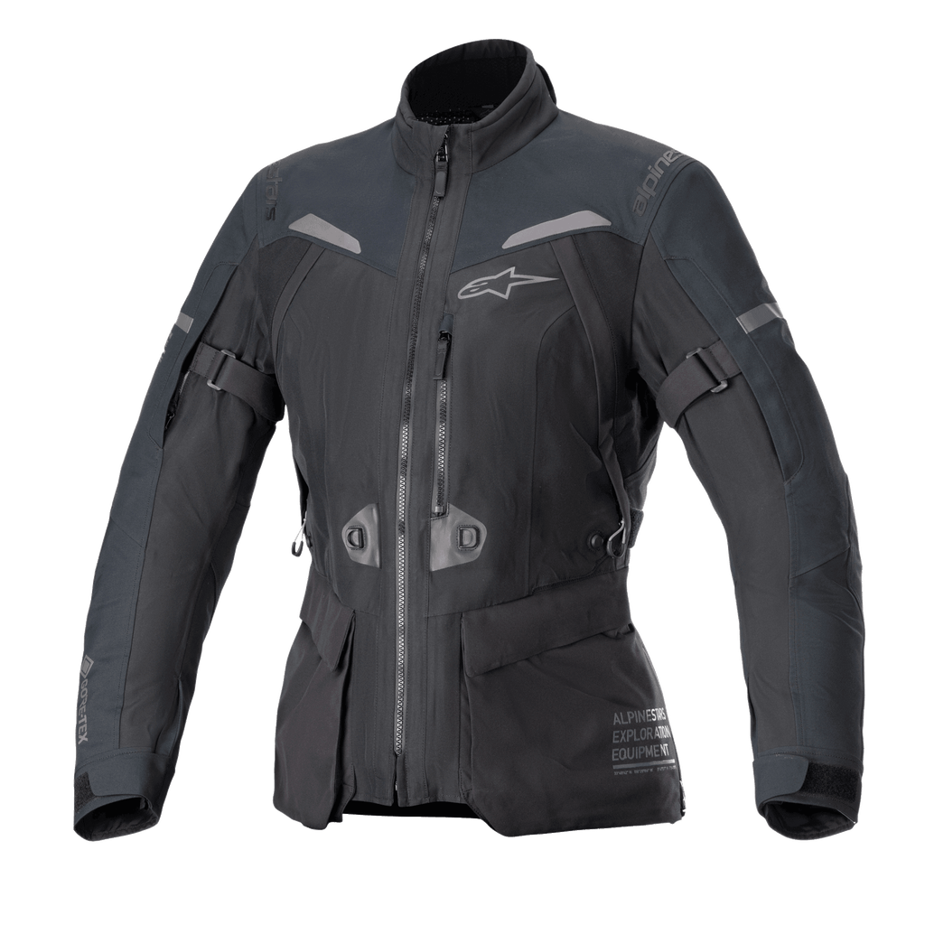 Alpinestars Stella ST-7 2L GORE-TEX Jas, dames motorjas, zwart en donkergrijs, waterdichte gelamineerde constructie, CE-gecertificeerd