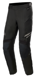 Alpinestars Road Tech GORE-TEX broek kort, zwart, motor touringbroek, waterdichte en ademende constructie van meerdere stoffen, reflecterende branding op het bovenbeen, versterkte kniepanelen, ritszakken en verstelbare taillebanden