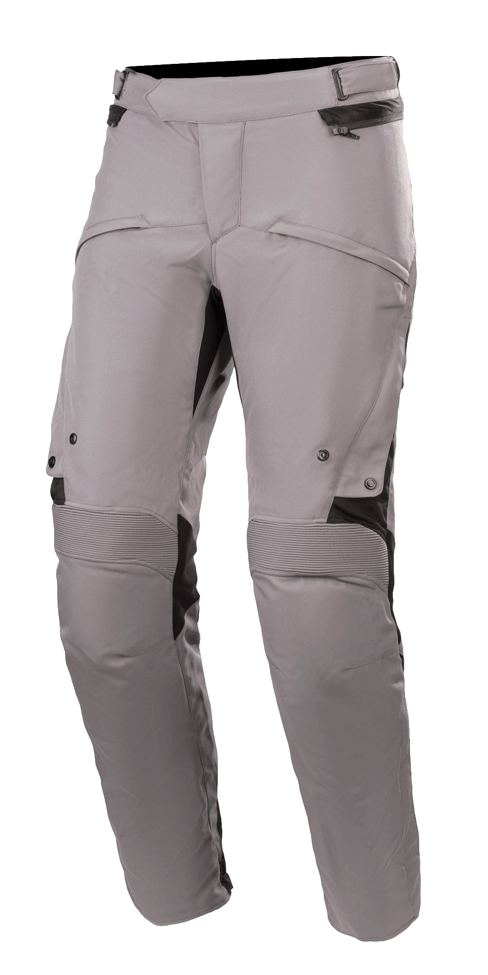 Alpinestars Road Pro GORE-TEX motorbroek, motor touringbroek, donkergrijs met zwart, met accordeon stretchpanelen op de knieën, verstelbare taillebanden, ventilatieopeningen en zakken met rits, duurzame technische textielconstructie