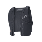 Alpinestars Techdura Tactical Vest, zwart, afneembaar endurovest voor de Techdura Jacket, voorzien van vier borstzakken met ritssluiting, mesh-panelen voor ventilatie en een grijs Alpinestars-logo