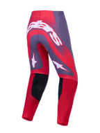Alpinestars Supertech Hiten AFD Pants, Red Fluo and Graystone motocross racing pants with perforated stretch panels.