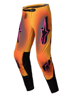 Alpinestars Supertech Lipan Broek 2025, heren motocross off-road broek, geel en roze met zwarte accenten, magnetische gesp
