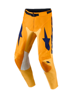 Alpinestars Racer Amber broek en gearset, heren motorcrossbroek in oranje en blauw met duurzame stretchpanelen.