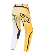 Alpinestars 2026 Fluid Apex Pants, Motocross Pants, Yellow and Black with white accents, rear view featuring bold black Astars logo, asymmetric design with durable reinforced panels and pre-curved fit.