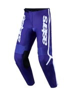 Alpinestars Fluid Apex V2 Pants, Men's Motocross Gear, Deep Blue and White, durable 600D polyfabric with reinforced knees.