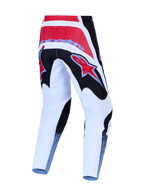 2027 Alpinestars Fluid Drag Motocross Pants, back view in Red, White, and Black, durable 600D polyfabric construction.