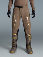 Alpinestars Limited Edition Supertech Air Gold Motocross Pants, earth brown and gold with ventilated rip-stop fabric.