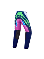 Alpinestars Jeugd Supertech Maven broek, blauwe en groene motorcrossbroek met roze, rip-stop stof, atletische pasvorm.