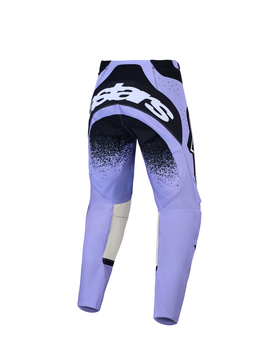 Alpinestars Stella Techstar Swan Pants, Women's Motocross Racing, Light Violet and Black, Rear View with Reinforced Seat.