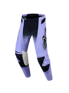 Alpinestars Stella Techstar Swan Pants, Women's Motocross Gear, Purple and Black, with laser-cut vents and SX2 buckle.