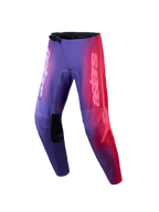 Alpinestars Stella Fluid Kepler broek, dames-motorcrossbroek met paars en rood kleurverloop en voorgevormde pijpen.