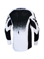 Alpinestars Techstar Swan Jersey, Men's Motocross Racing Jersey in Black and White with back ventilation and extended hem.