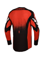 Alpinestars Techstar Swan Jersey AND Gear Set, Men's Red/Black Motocross Jersey, back view with laser-cut ventilation.