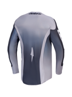 Alpinestars Racer Amber jersey, herenmotorcrossjersey, grijs en lichtpaars, achterzijde van lichtgewicht polyfabric.