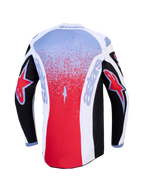Alpinestars Fluid Drag Jersey, Motocross Jersey, Men's, Black and Red with White, breathable textile featuring a drop tail.