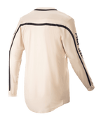 Alpinestars 2023 Racer Found Jersey, motocross jersey, Mountain (bruin), achteraanzicht, zwarte strepen over de schouders en langs de mouwen, ergonomische snit met een langere achterkant voor extra bedekking tijdens het rijden