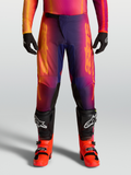 Alpinestars Fluid Kepler Broek 2027, heren-motocrossbroek, paars en oranje kleurverloop, voorgevormd sport-fit design.
