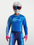 Alpinestars Fluid Kepler jersey, blauw heren motorcrossjersey, lichtgewicht polyfabric, ergonomische pasvorm voor off-road.