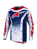 Alpinestars Limited Edition Techstar Unity Jersey, red, white, and blue performance motocross top for off-road racing.